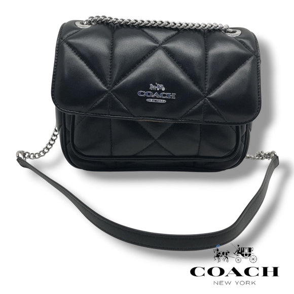 Coach Handbags - Coach Klare 25 Black Napa Leather Puffy Diamond Quilted Crossbody Shoulder CJ611